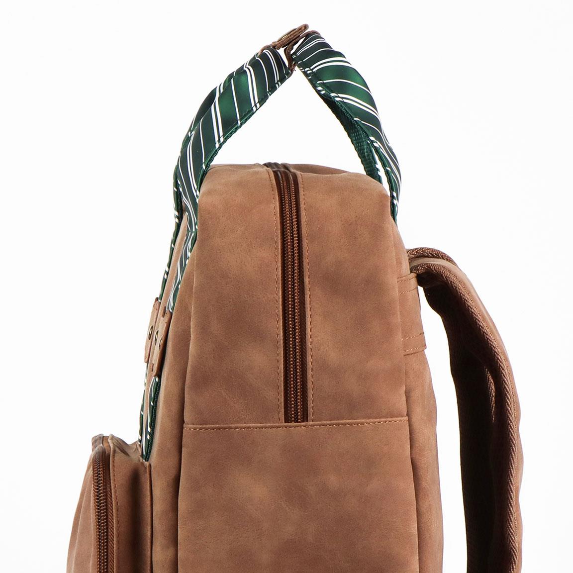 Harry Potter - Lässig modischer Kunstleder Rucksack | Slytherin