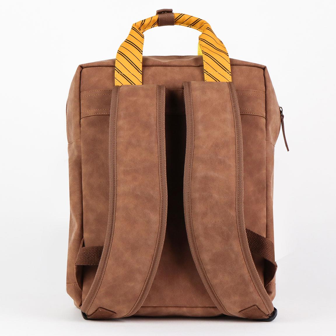 Harry Potter - Lässig modischer Kunstleder Rucksack | Hufflepuff