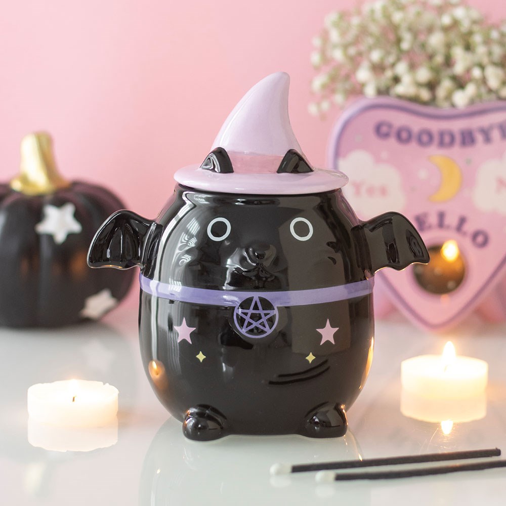 Pastellfarbene Fledermaus-Katze-Duftlampe
