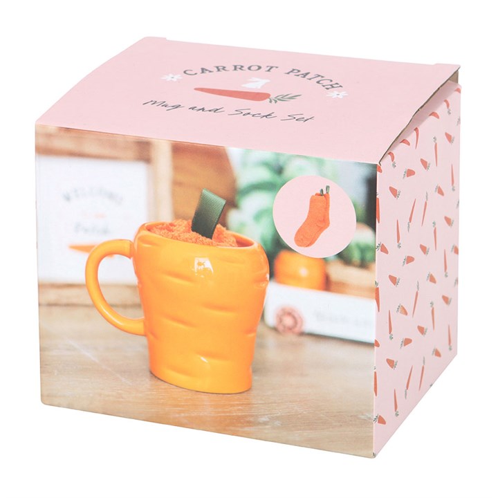Karottenförmiges Becher- und Socken-Set