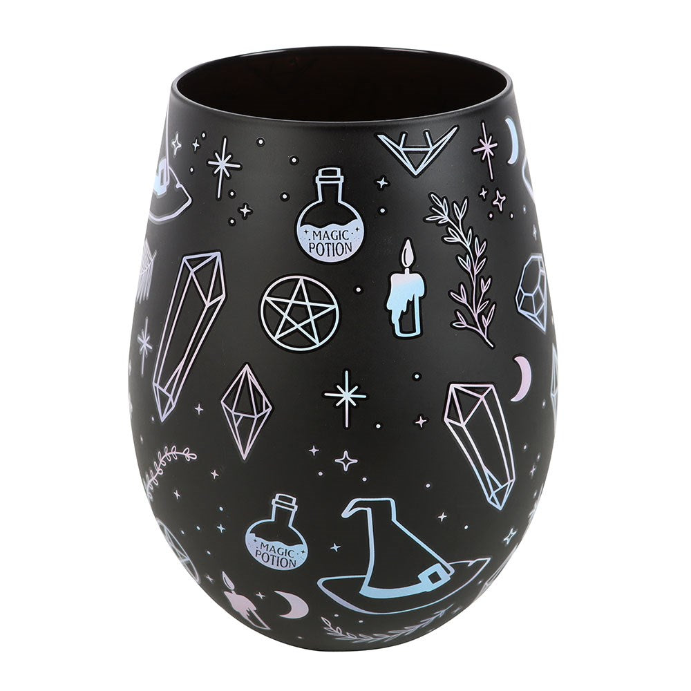 Kristallhexe-Print-Glas ohne Stiel