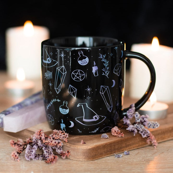 Kristallhexe-Tasse mit Aufdruck
