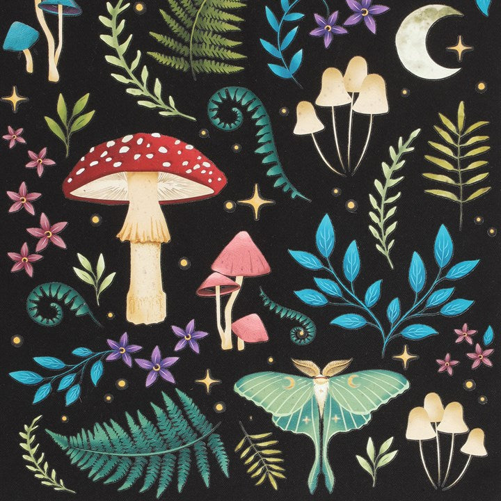 Tote Bag aus Polycotton mit Dark Forest-Print