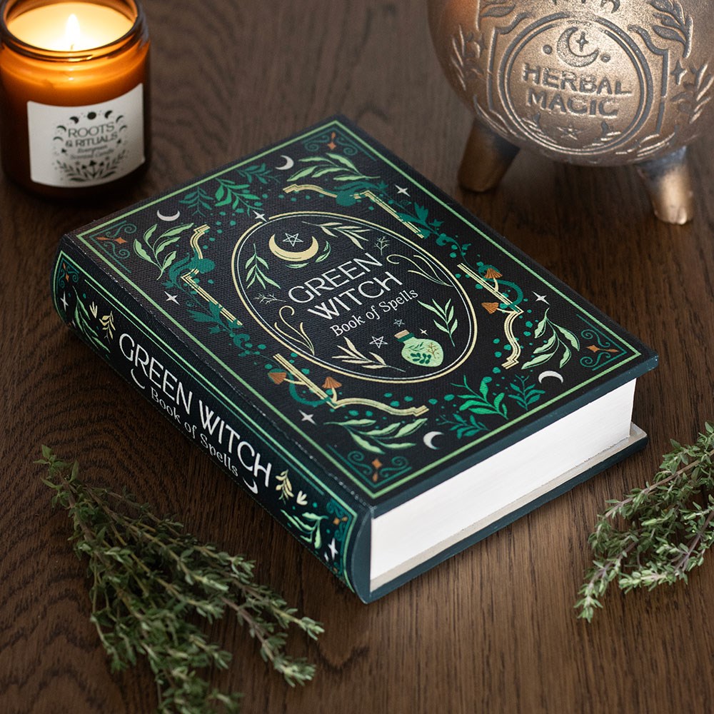 „Green Witch“ Aufbewahrungsbox in Buchform