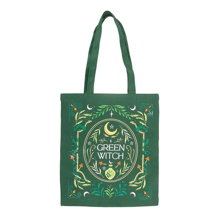 Tragetasche "Green Witch" aus Poly-Baumwolle