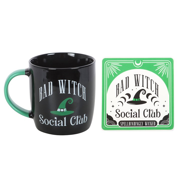 Bad Witch Social Club – Tassen- und Untersetzer-Set