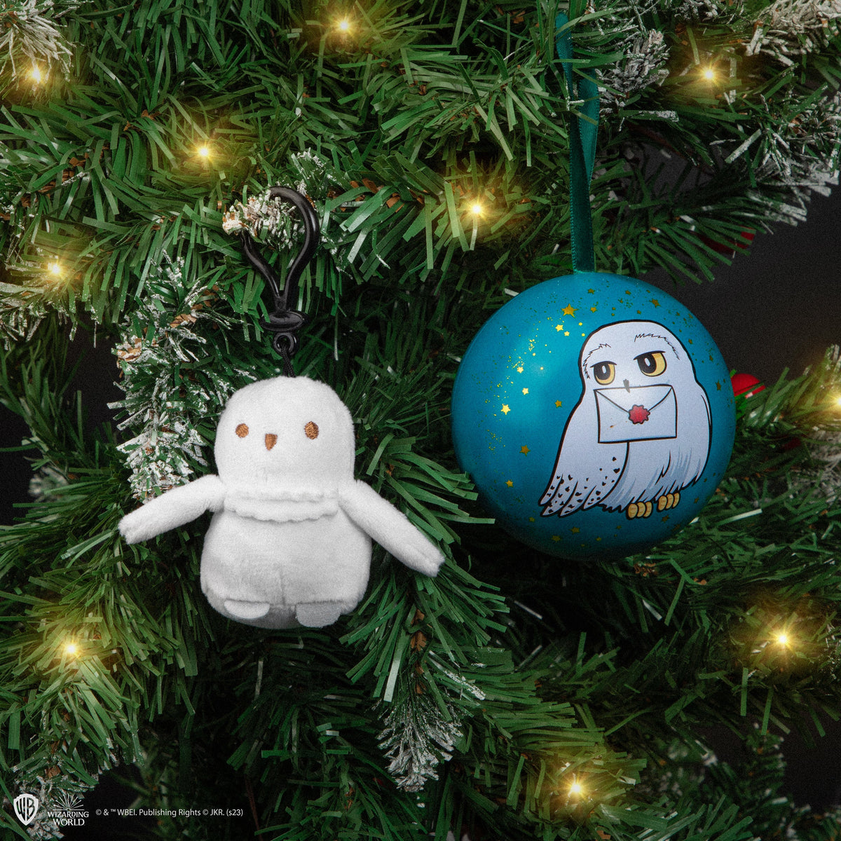Hedwig Weihnachtskugel mit Schlüsselanhänger