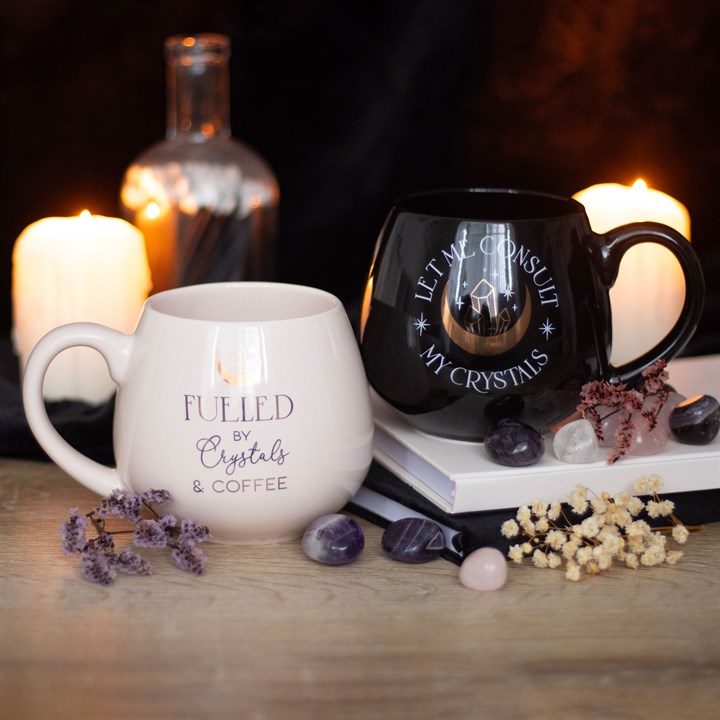Kristalle und Kaffee Rundbecher