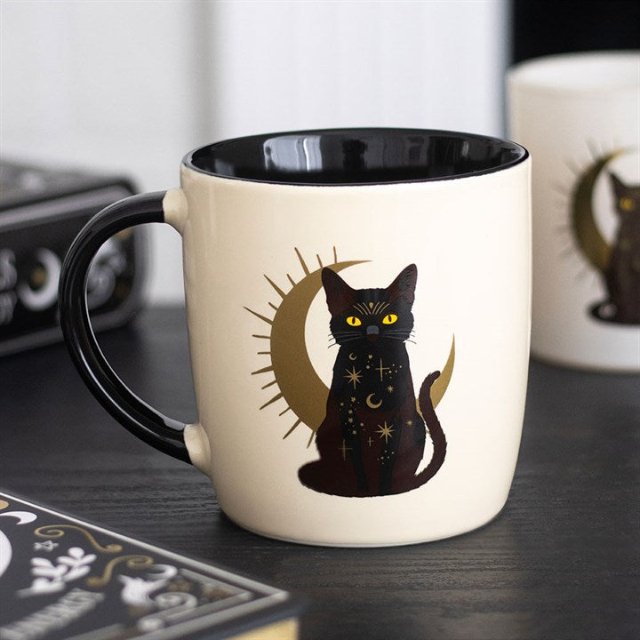 Tasse „Sitzende schwarze Katze“
