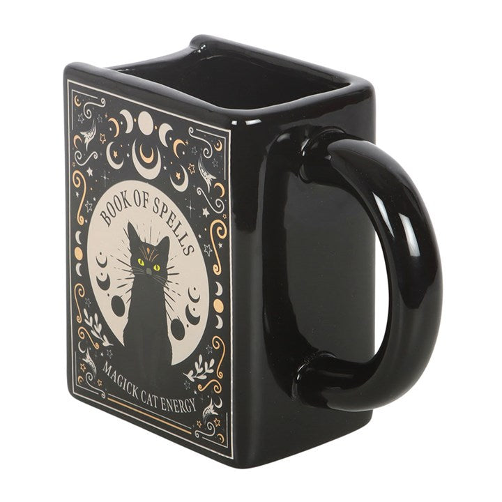 „Black Cat Magick: Buch der Zaubersprüche“ – Tasse in Buchform
