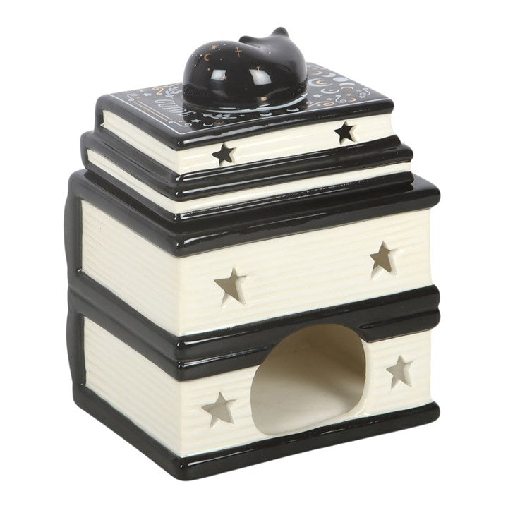 Ölbrenner „Black Cat Book Stack“ mit Katze