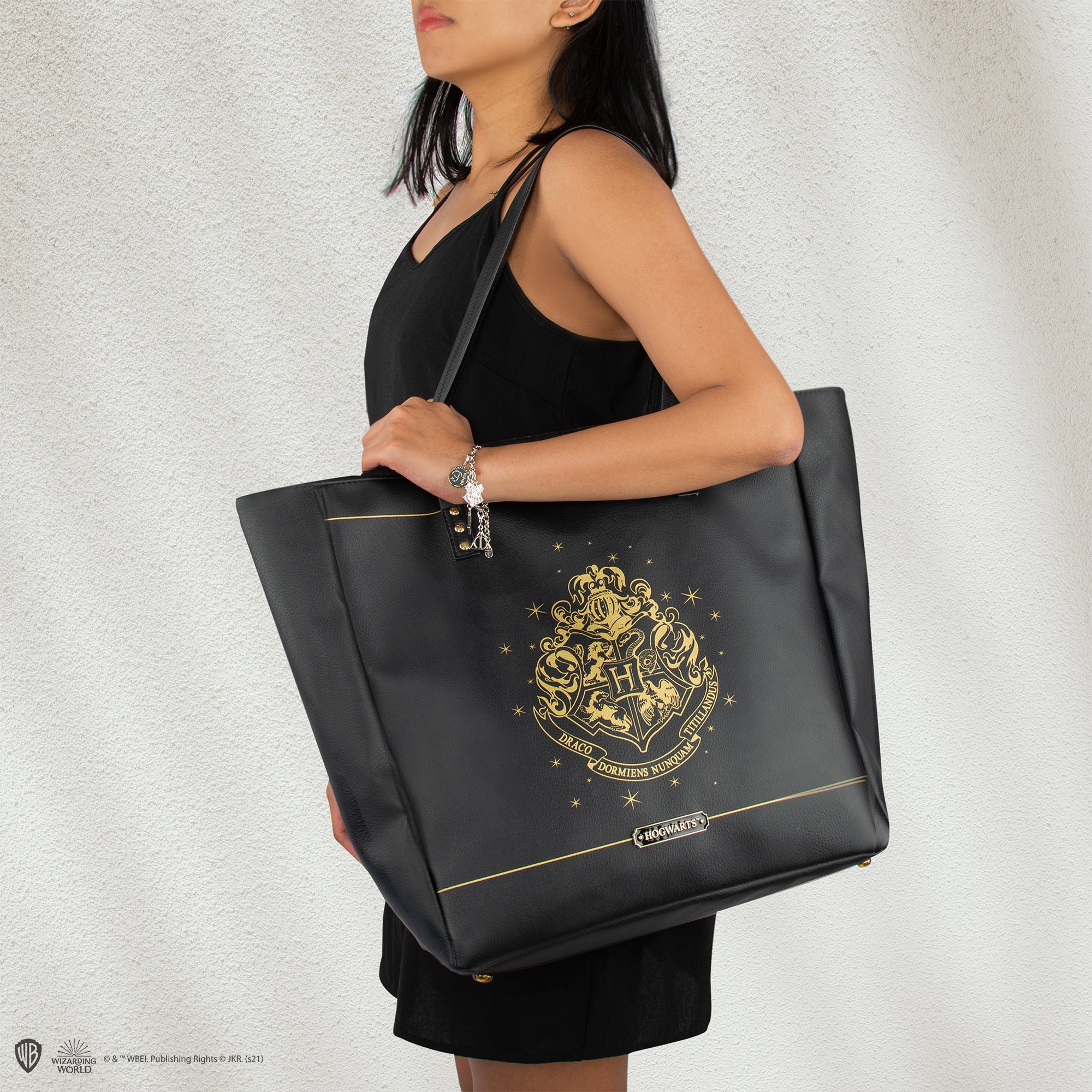 Harry Potter Tragetasche Schwarze Hogwarts Shoppingbag