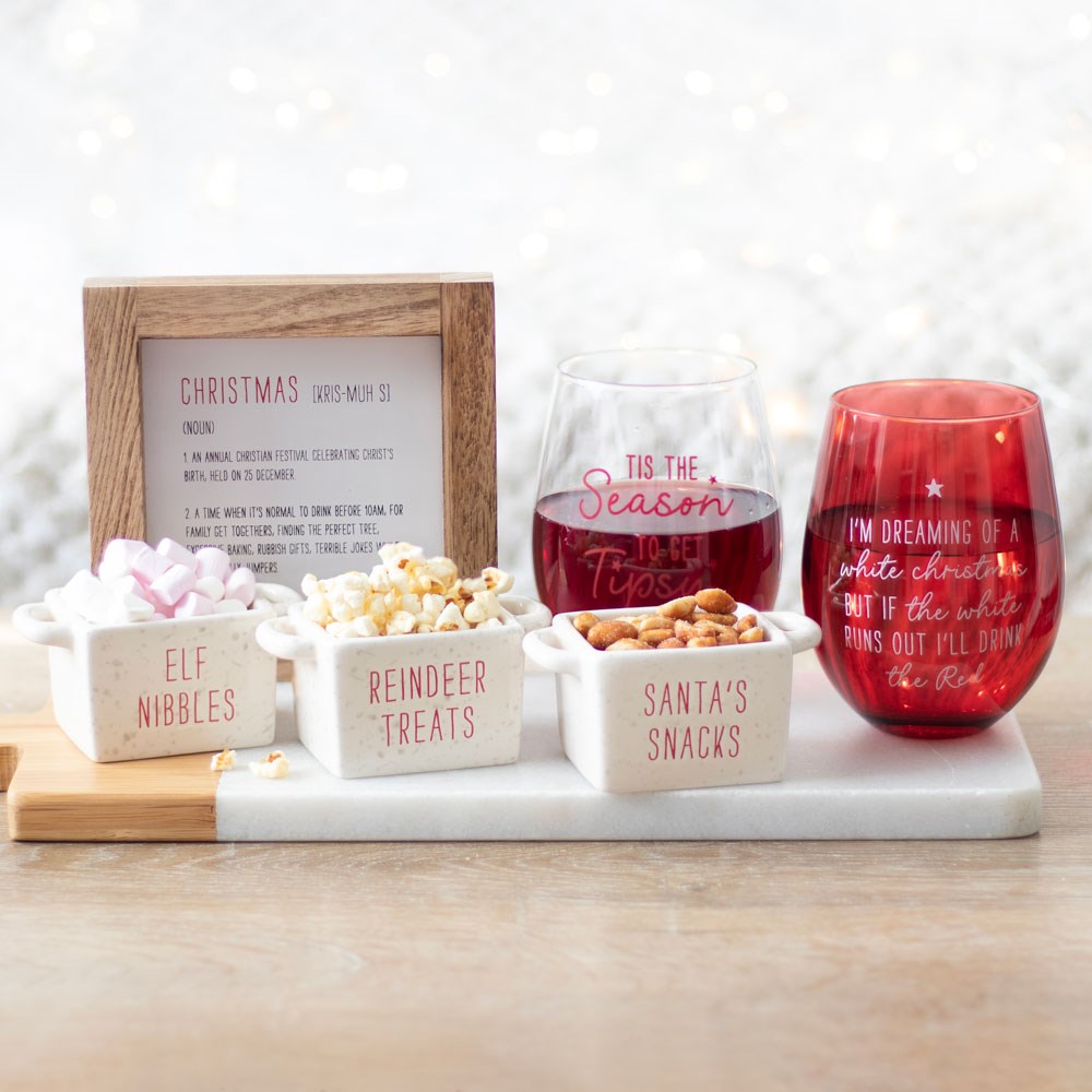 3er-Set keramische Weihnachtsschälchen