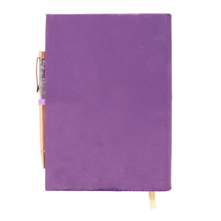 Zauberbuch-Tagebuch mit Amethyst-Kristallstift