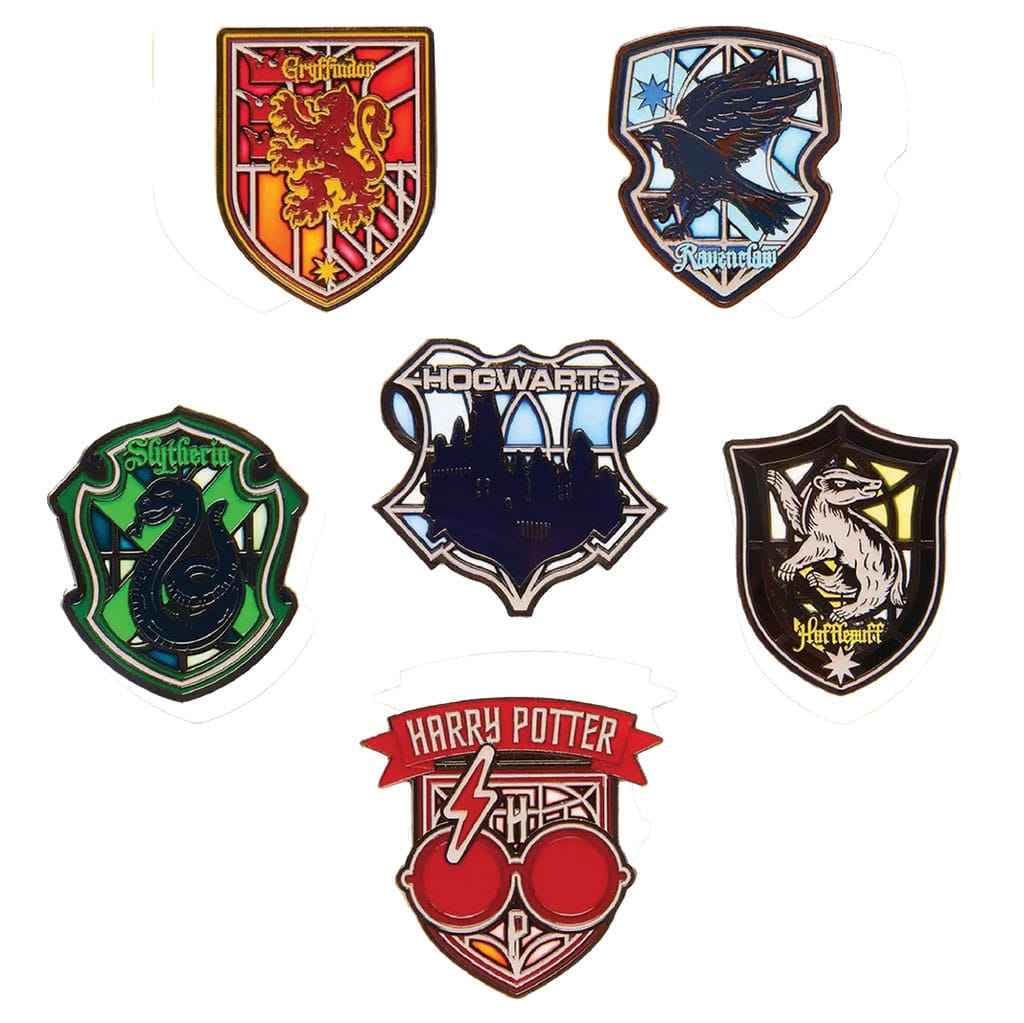 Harry Potter Loungefly Ansteck-Pins Stained Glass Display (12)
