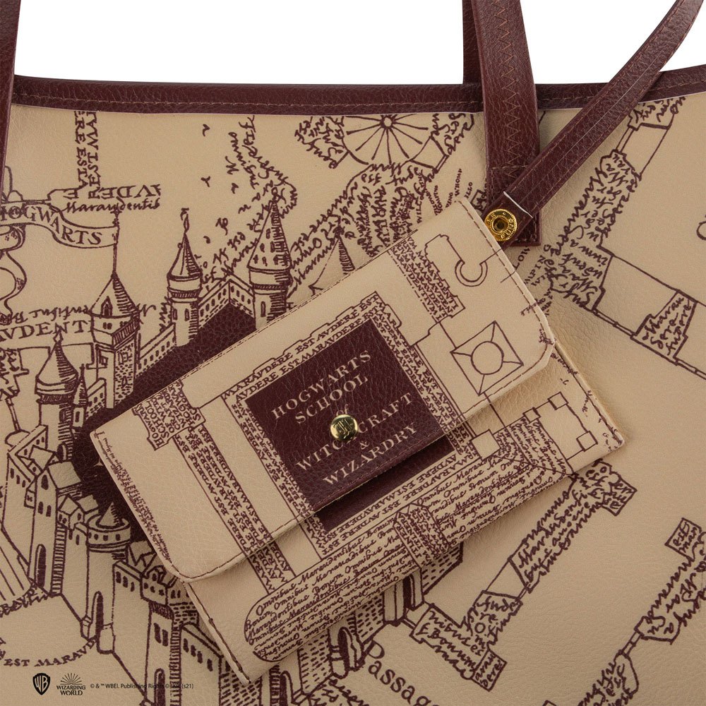 Harry Potter Tragetasche & Geldbeutel Marauder's Map Shoppingbag