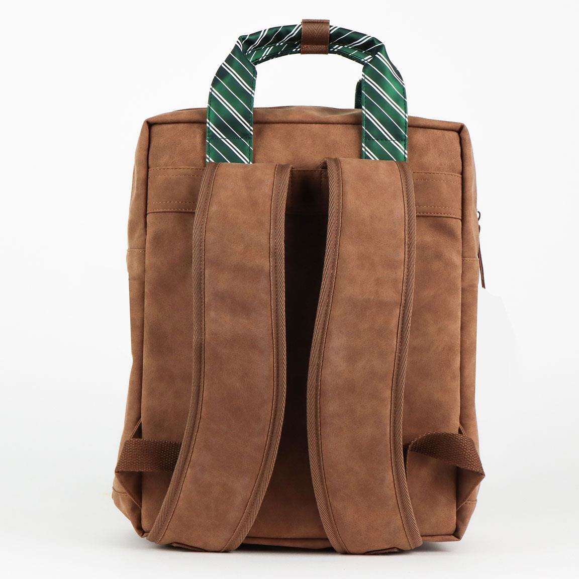Harry Potter - Lässig modischer Kunstleder Rucksack | Slytherin