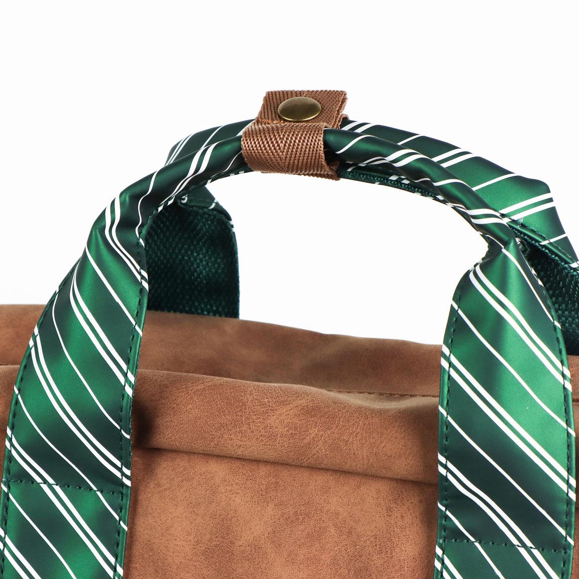 Harry Potter - Lässig modischer Kunstleder Rucksack | Slytherin