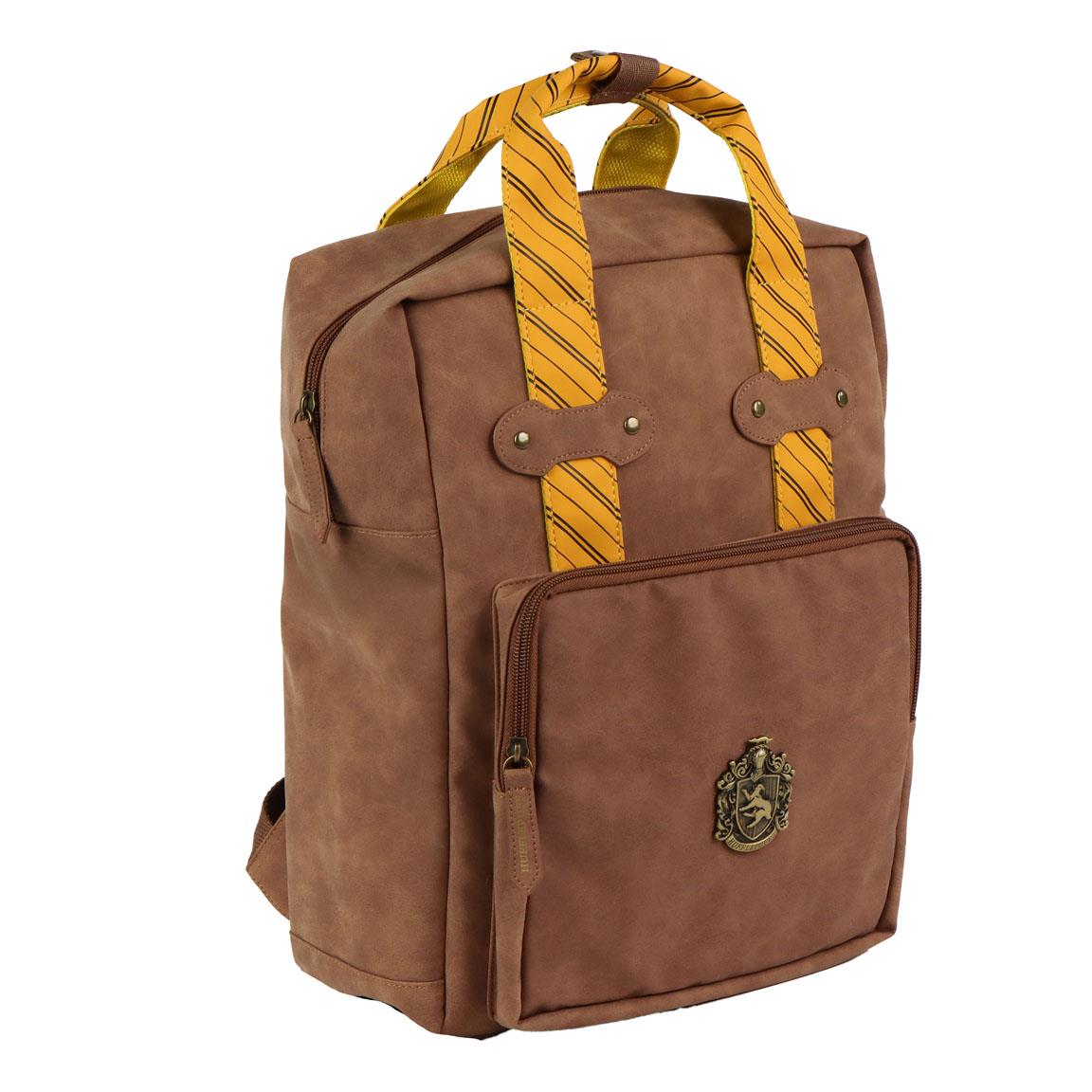 Harry Potter - Lässig modischer Kunstleder Rucksack | Hufflepuff