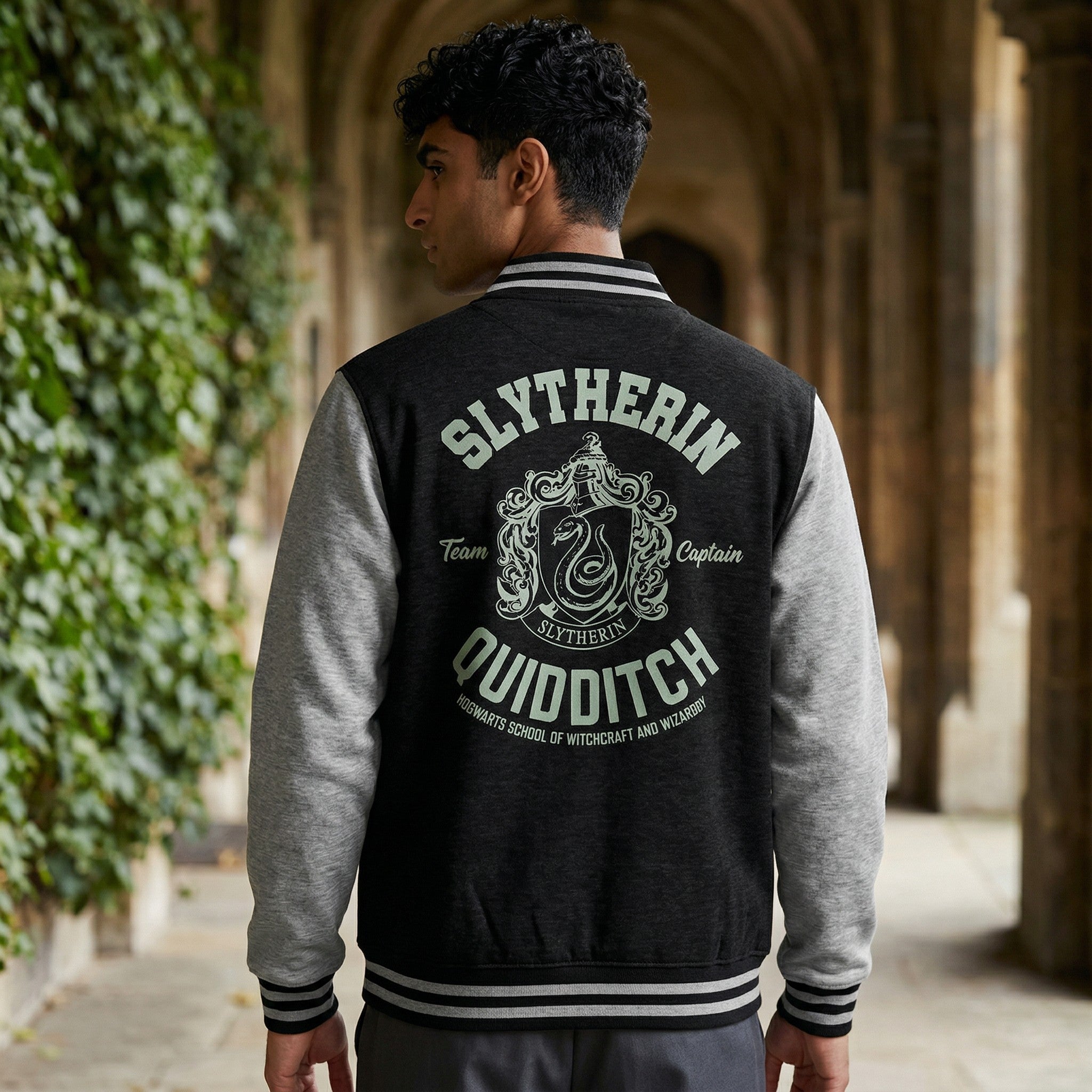 Harry Potter Slytherin Quidditch Black College Jacke