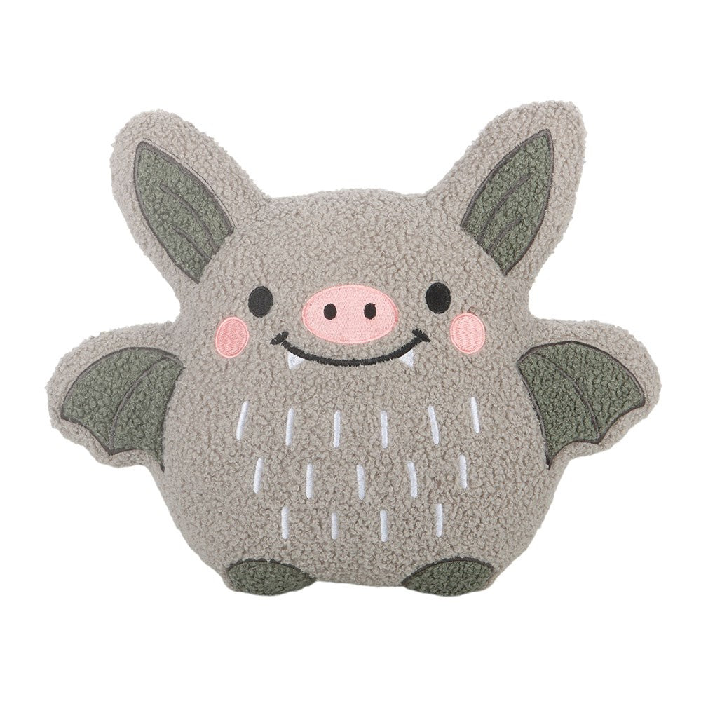 Niedliches Bouclé-Kissen mit Fledermausmotiv