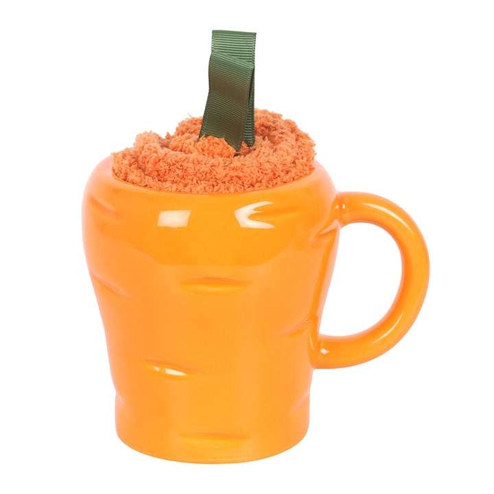 Karottenförmiges Becher- und Socken-Set