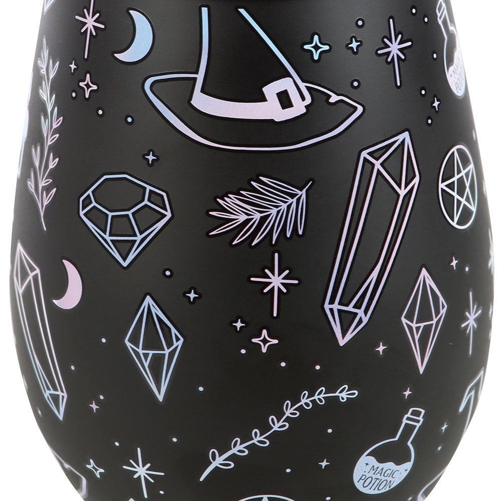 Kristallhexe-Print-Glas ohne Stiel