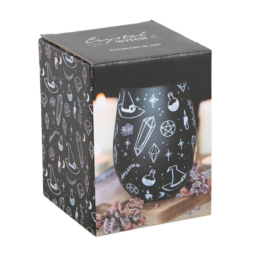 Kristallhexe-Print-Glas ohne Stiel