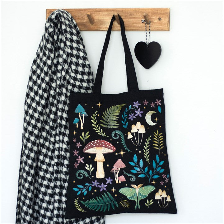 Tote Bag aus Polycotton mit Dark Forest-Print