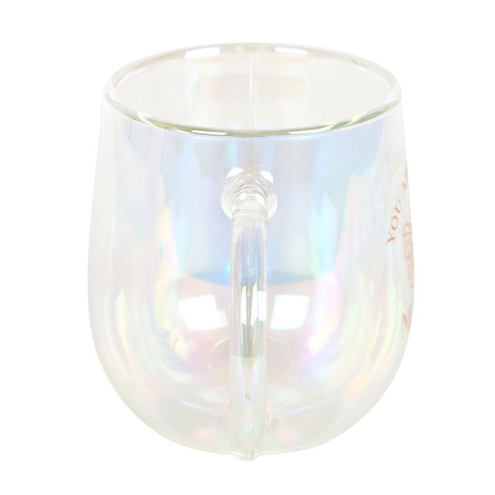 Du bist aus Magie gemacht – Irisierender doppelwandiger Glasbecher