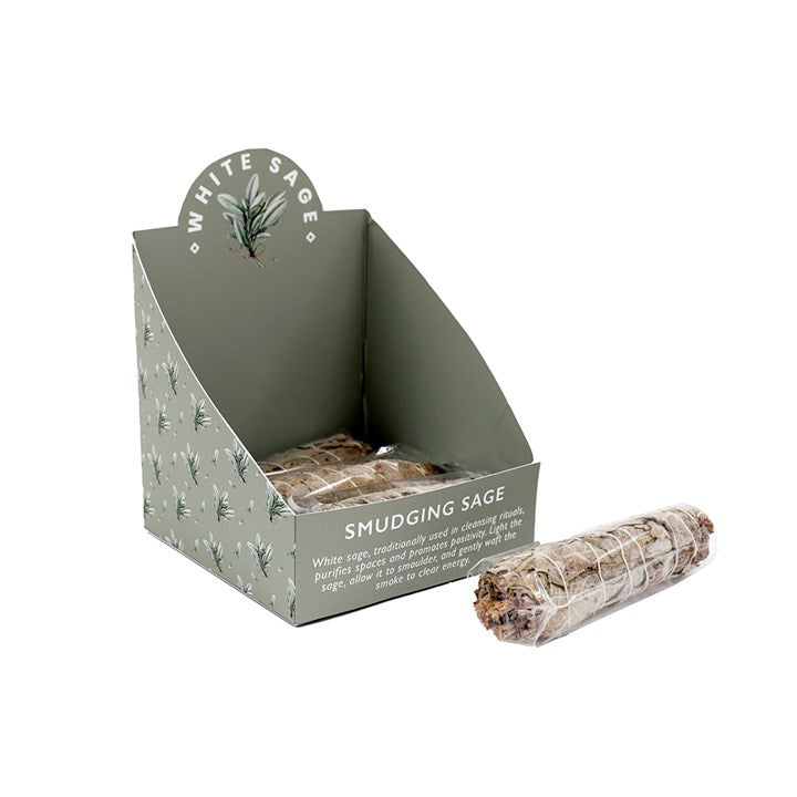 Set mit 12 weißen Salbei-Räucherstäbchen (5 cm)