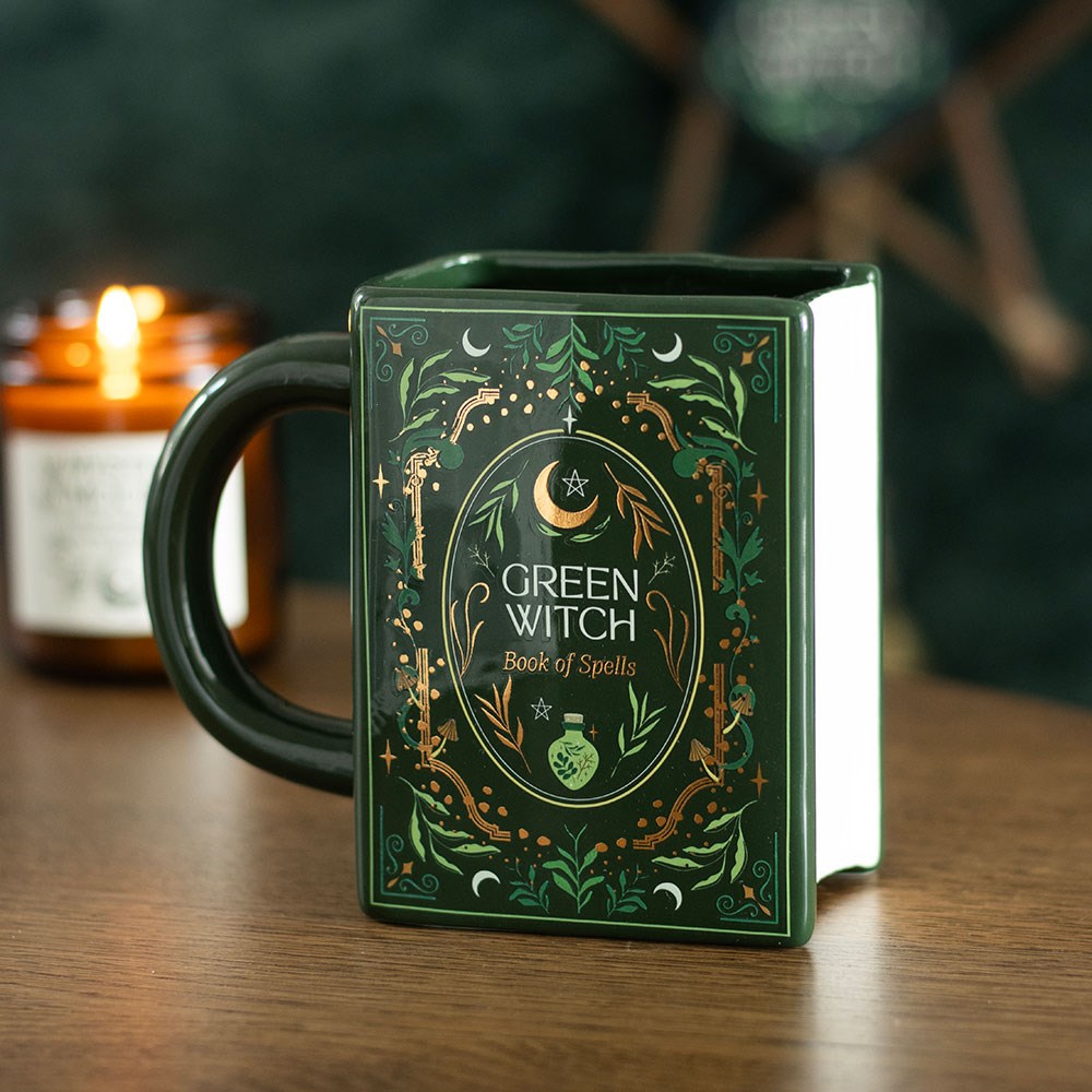 Keramikbecher "Green-Witch" in Buchform