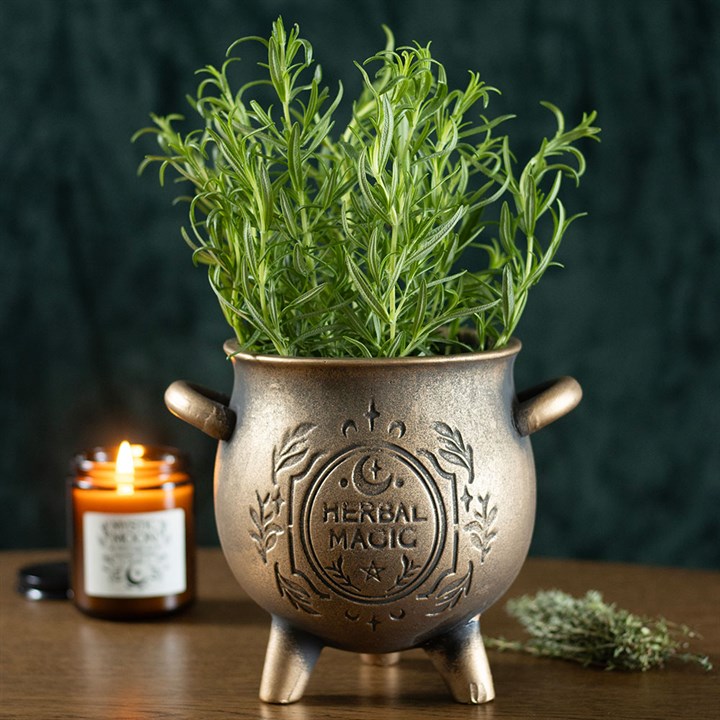 Herbal Magic Pflanzkübel „Terracotta Cauldron“ mit Bräunungseffekt