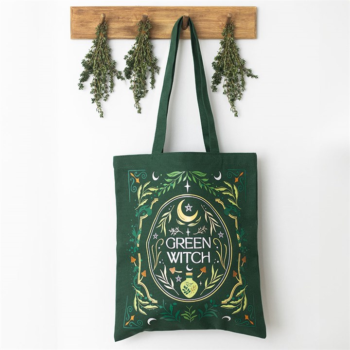 Tragetasche "Green Witch" aus Poly-Baumwolle