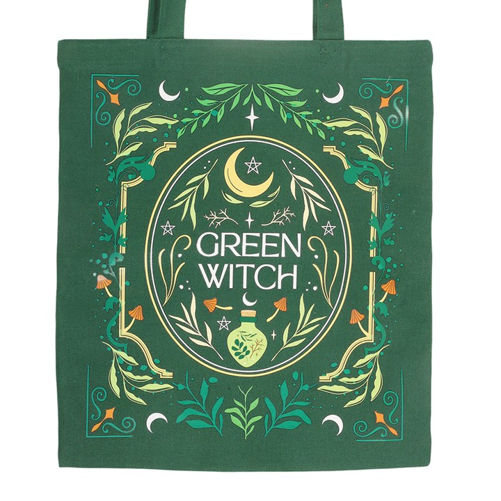 Tragetasche "Green Witch" aus Poly-Baumwolle