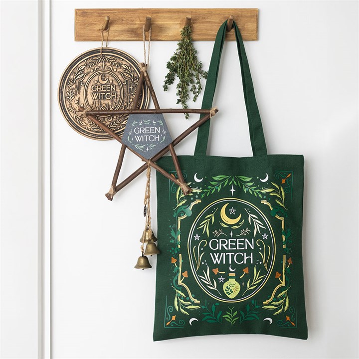 Tragetasche "Green Witch" aus Poly-Baumwolle
