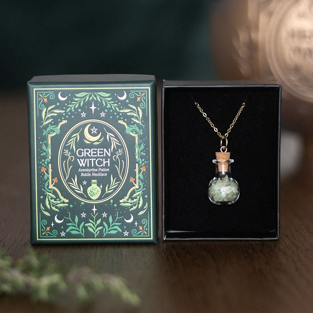 Halskette "Green Witch" mit Zauberfläschen