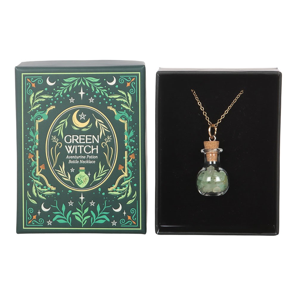 Halskette "Green Witch" mit Zauberfläschen