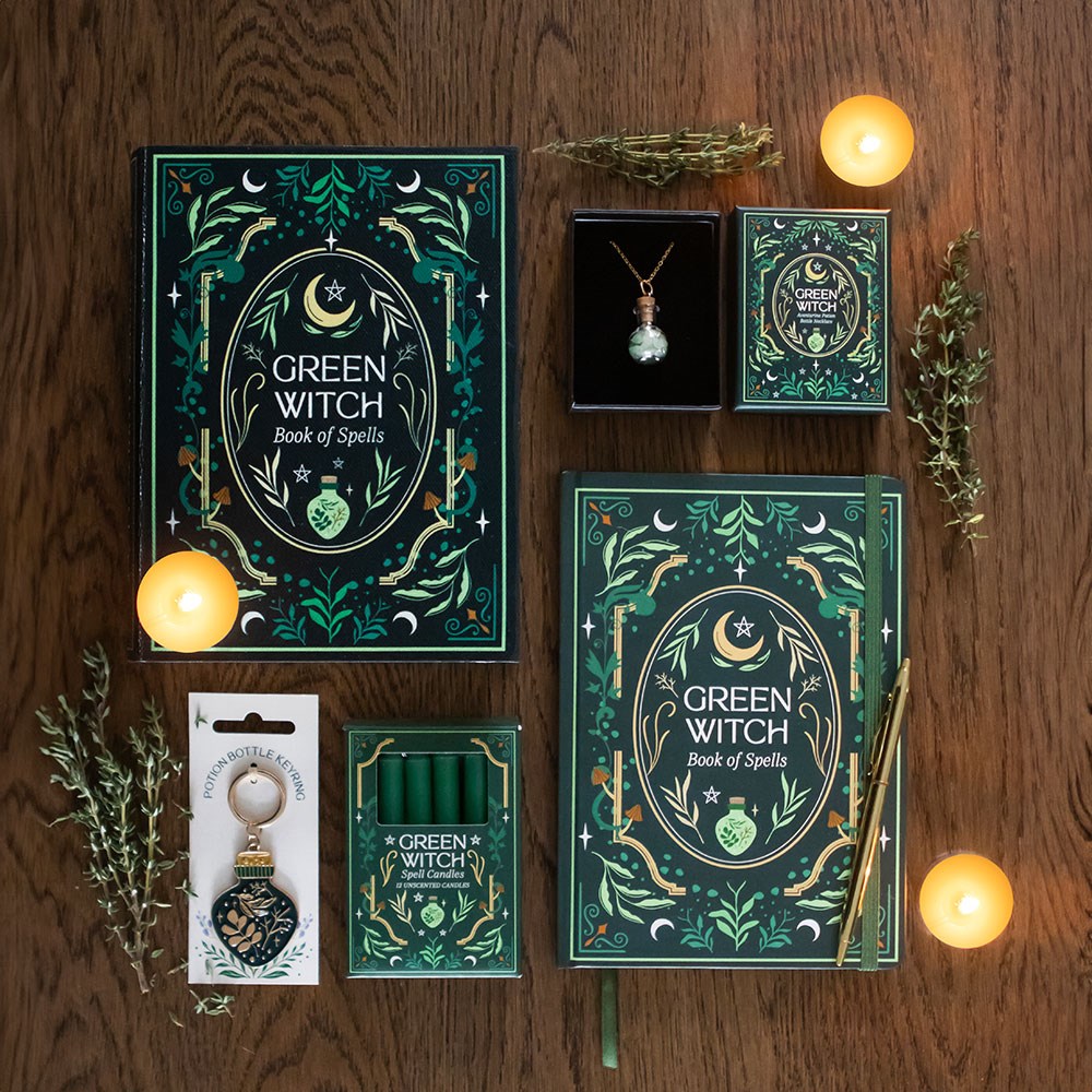 Halskette "Green Witch" mit Zauberfläschen