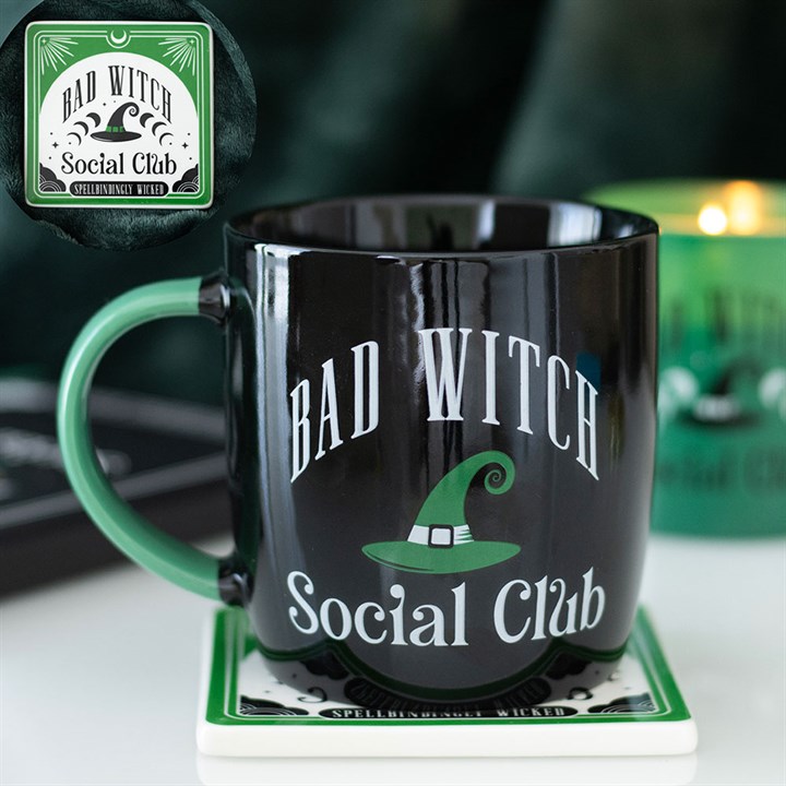 Bad Witch Social Club – Tassen- und Untersetzer-Set