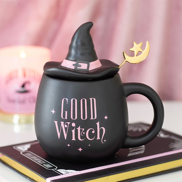 „Good Witch“-Becher mit Deckel und Löffel