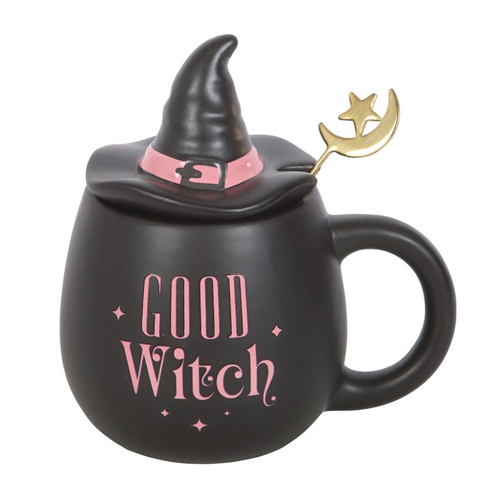 „Good Witch“-Becher mit Deckel und Löffel