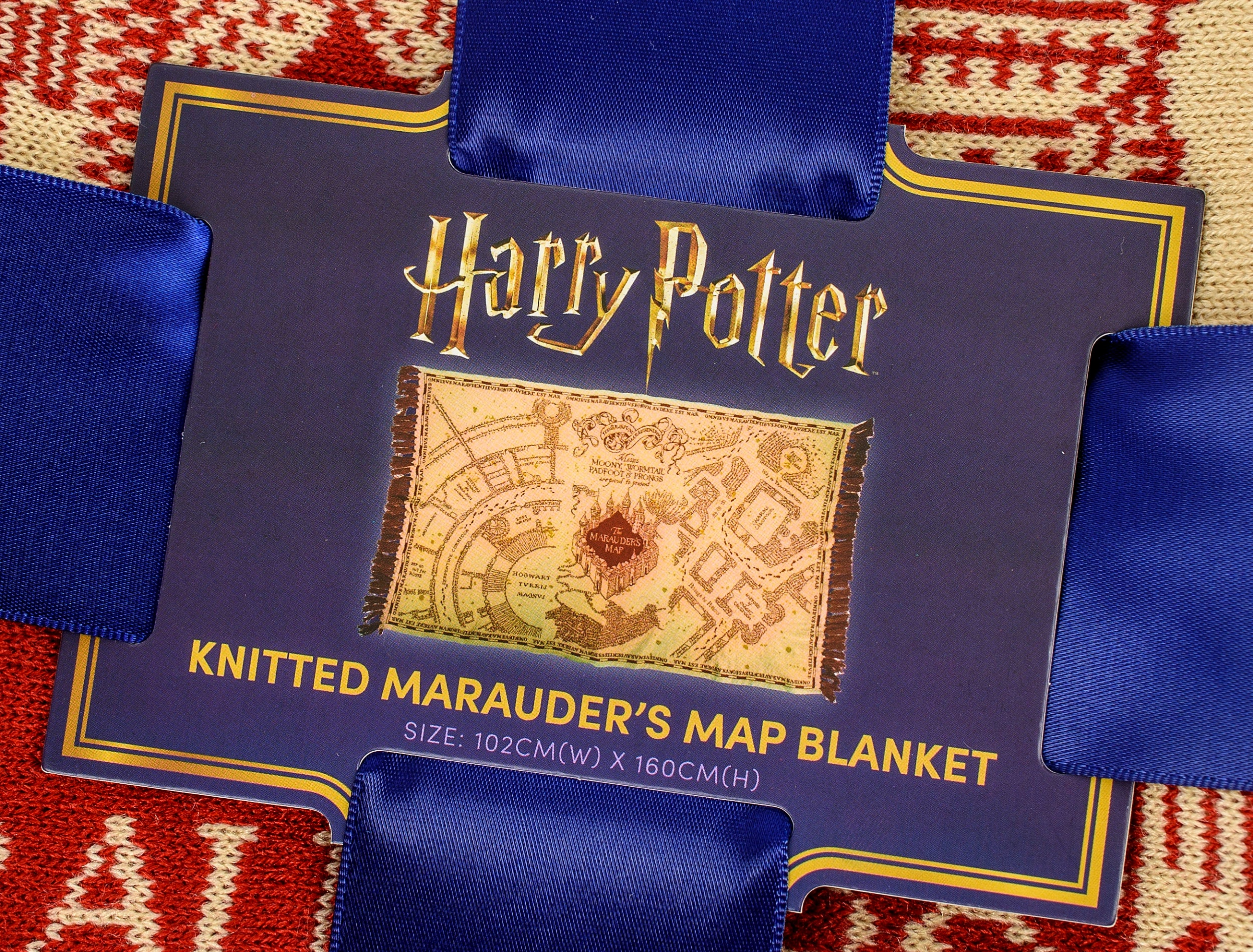 Harry Potter: Strickdecke mit der Karte des Rumtreibers