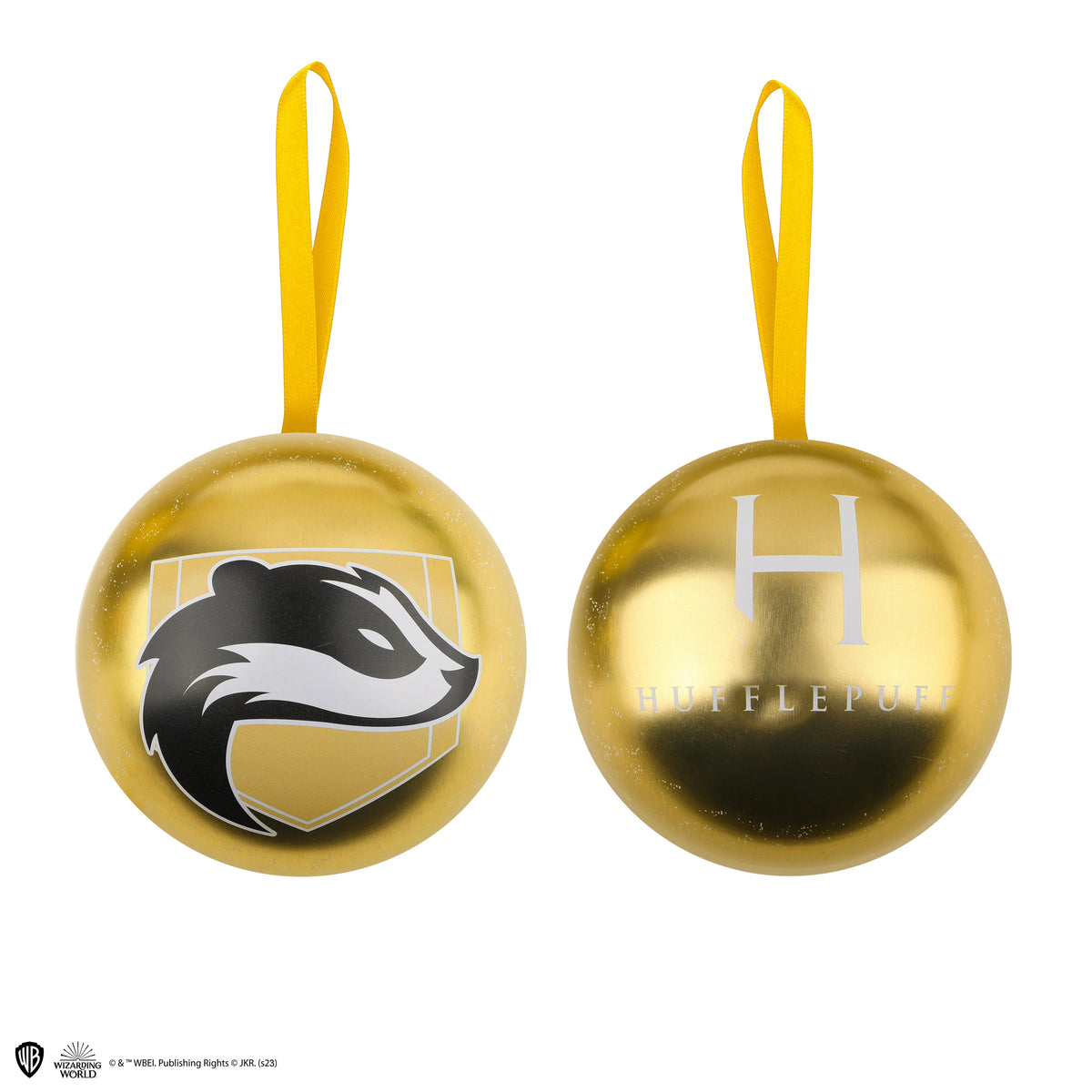 Hufflepuff Weihnachtskugel mit Socken