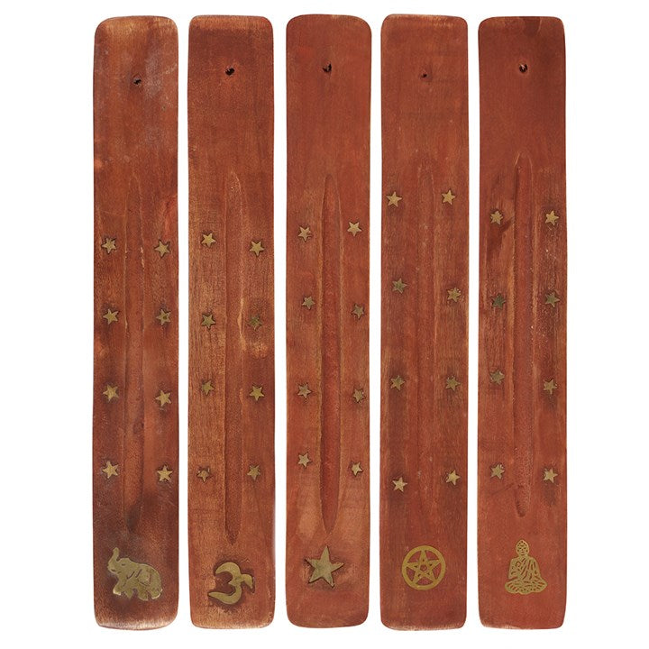 Einfacher Räucherstäbchenhalter aus Holz mit Einlage