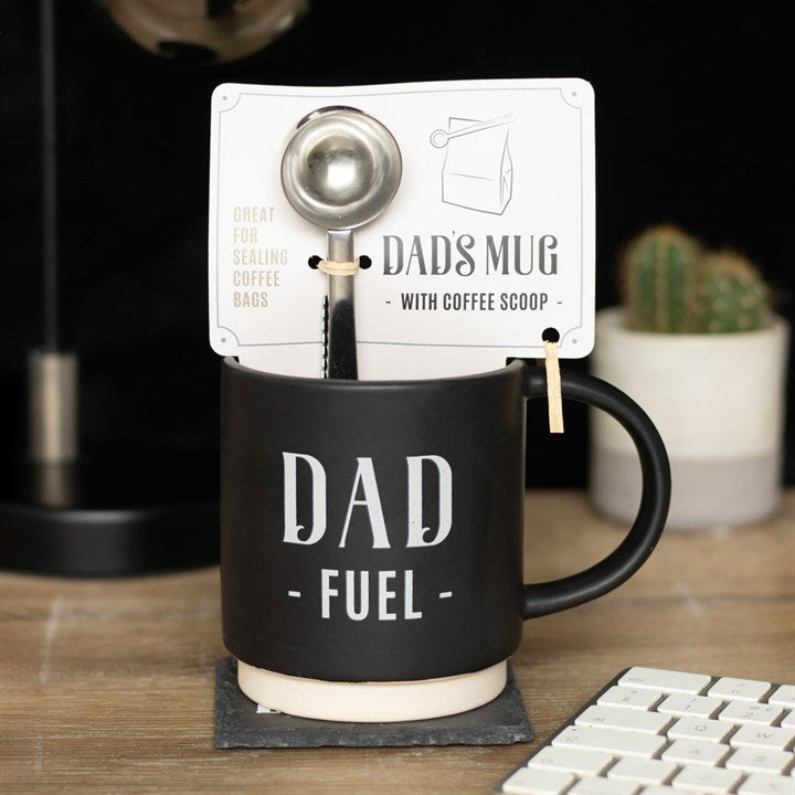 Dad Fuel Becher und Kaffeelöffel-Clip