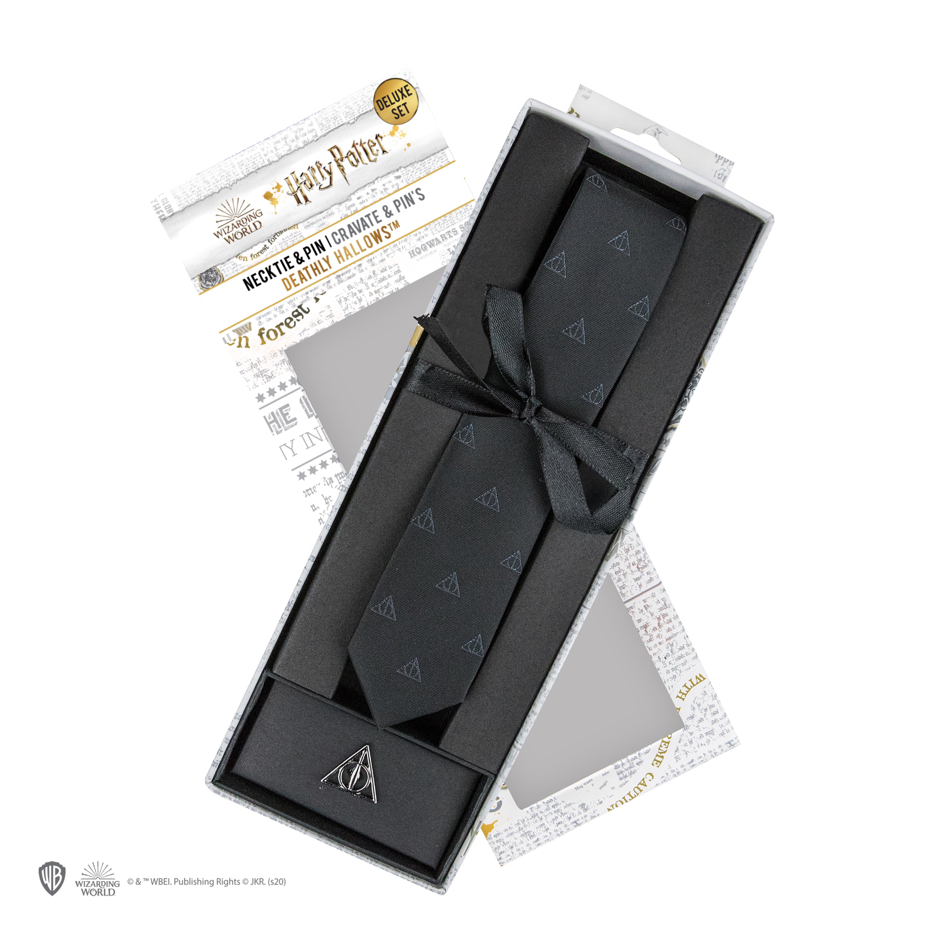 Harry Potter Krawatte & Ansteck-Pin Deluxe Box Deatlhy Hallows