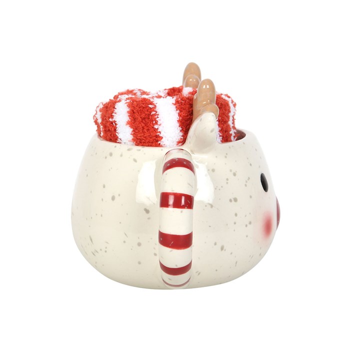 Rudolph-Rentier-Set aus Tasse und Socken
