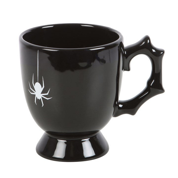 Schwarze Spinnen-Teetasse