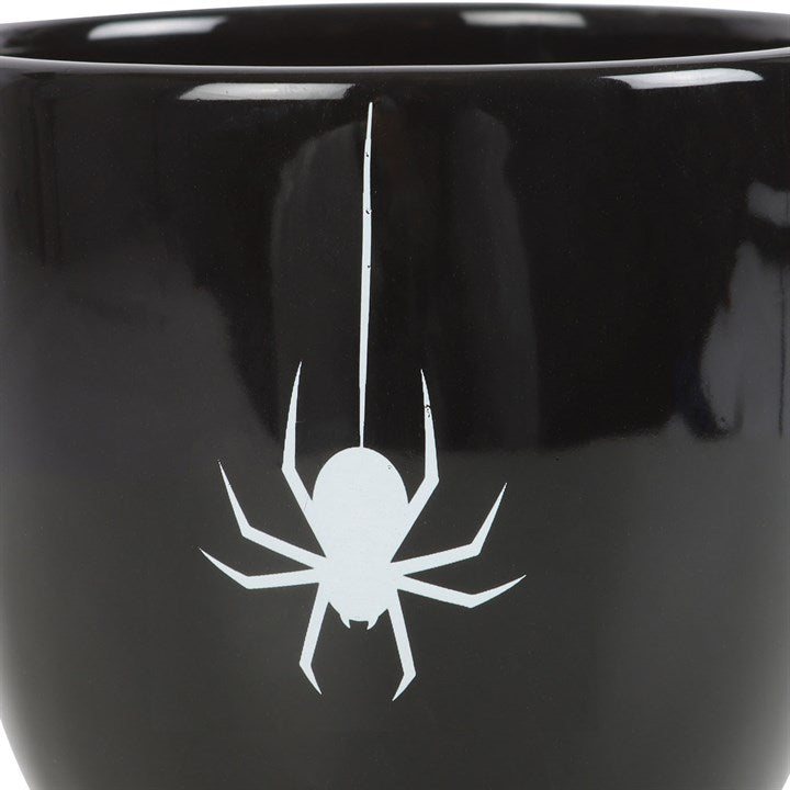 Schwarze Spinnen-Teetasse